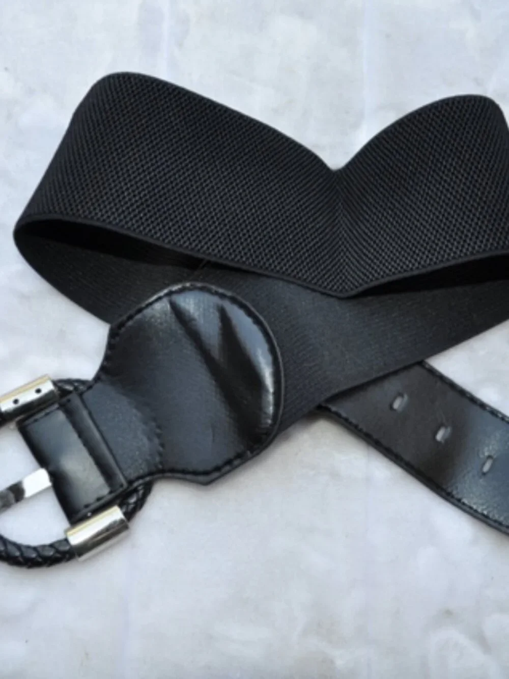 Women's Belt retro vintage Stretchy Cinch Belt 3 Inch Wide High Waist Horseshoe